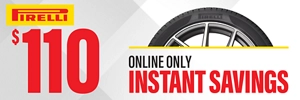 Instant Savings: $110 Off Pirelli Tires